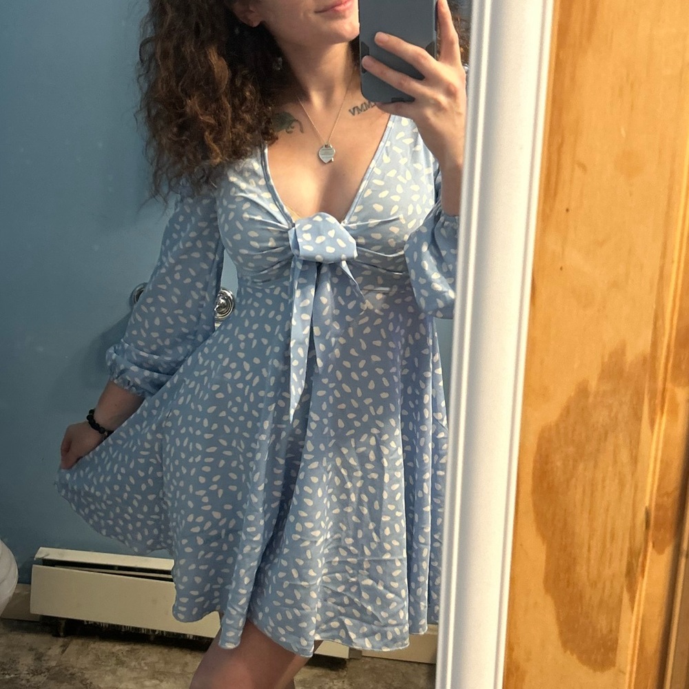 Tie-Front Babydoll Dress (Size XS)